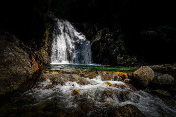 Hiking to the Kuenser Waterfall near Dorf Tirol - Meran South- Tyrol