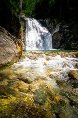 Hiking to the Kuenser Waterfall near Dorf Tirol - Meran South- Tyrol