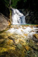 Hiking to the Kuenser Waterfall near Dorf Tirol - Meran South- Tyrol