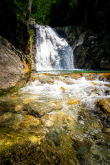 Hiking to the Kuenser Waterfall near Dorf Tirol - Meran South- Tyrol