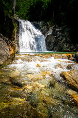 Hiking to the Kuenser Waterfall near Dorf Tirol - Meran South- Tyrol