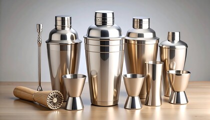 Cocktail Shaker Set with Bar Tools.