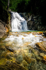 Hiking to the Kuenser Waterfall near Dorf Tirol - Meran South- Tyrol