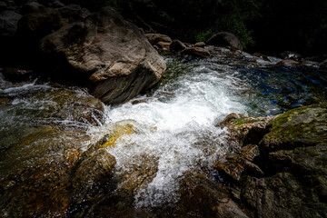 Hiking to the Kuenser Waterfall near Dorf Tirol - Meran South- Tyrol