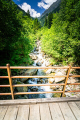 Hiking to the Kuenser Waterfall near Dorf Tirol - Meran South- Tyrol