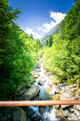 Hiking to the Kuenser Waterfall near Dorf Tirol - Meran South- Tyrol