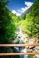Hiking to the Kuenser Waterfall near Dorf Tirol - Meran South- Tyrol