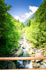 Hiking to the Kuenser Waterfall near Dorf Tirol - Meran South- Tyrol