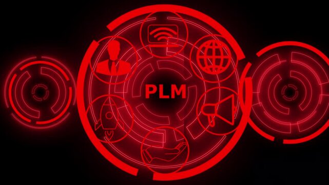 PLM Product lifecycle management system technology concept. Technology, Internet and network concept. performance metrics, and business insights from large data sets ,network ,,,4k