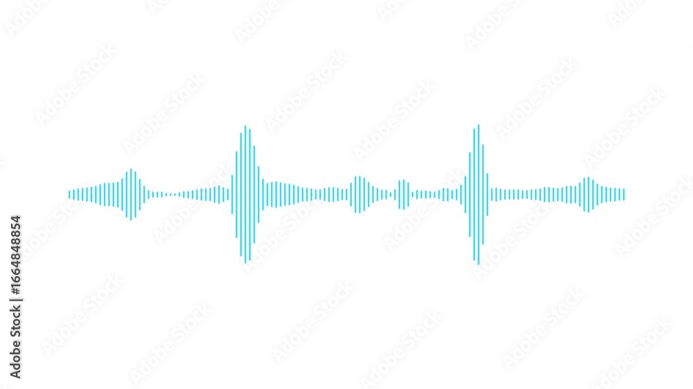 Fototapete animated sound wave spectrum hud element audio track animation for sci-fi interfaces. golloing 4k vi