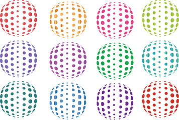 A vibrant, seamless vector pattern of colorful Easter eggs features a playful mosaic of green, blue, and pink halftone dots and circles
