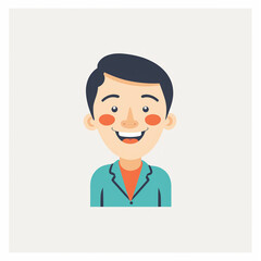  ポップな背景の若い男性のアバター