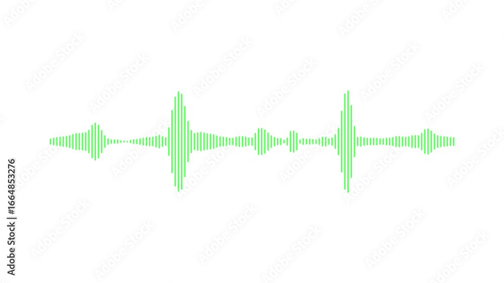 Fototapete animated sound wave spectrum hud element audio track animation for sci-fi interfaces. golloing 4k vi