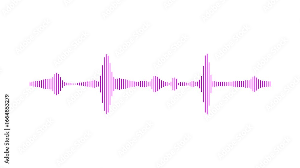 Fototapete animated sound wave spectrum hud element audio track animation for sci-fi interfaces. golloing 4k vi