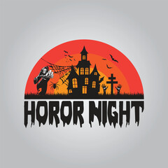 Horror Night Halloween Scene