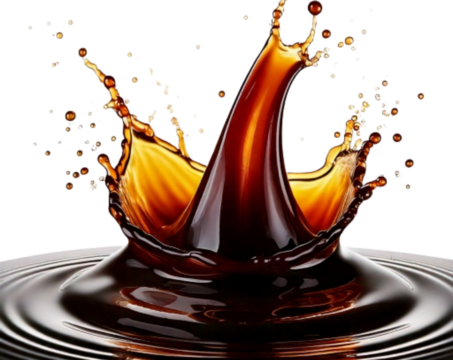 Dynamic Soy Sauce Liquid Splash with High Peak Isolated PNG