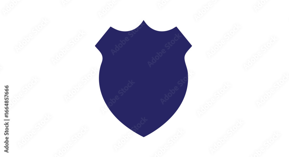 Poster minimalist shield icon representing security and protection with clean lines