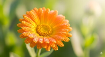Orange Daisy Flower Closeup