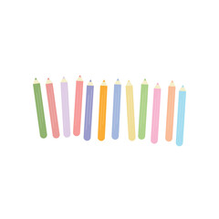 colored pencil collection. isolated  illustration colorful pencils. colored pencil background.