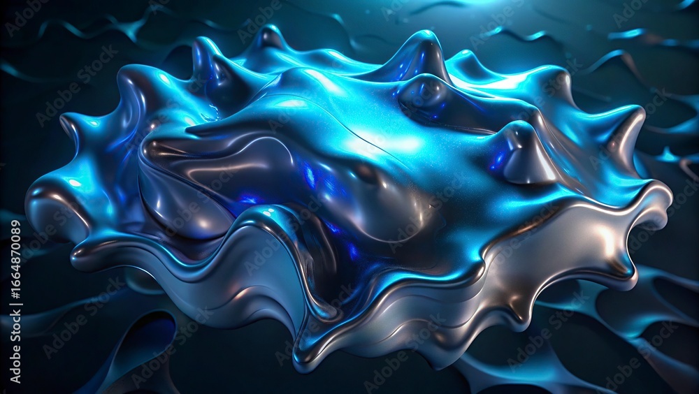 Aufkleber abstract background with bubbles and fractal with a colorful wave