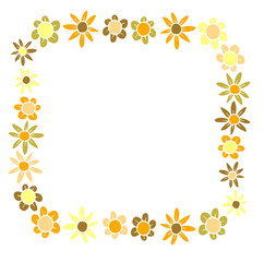 floral frame with flowers