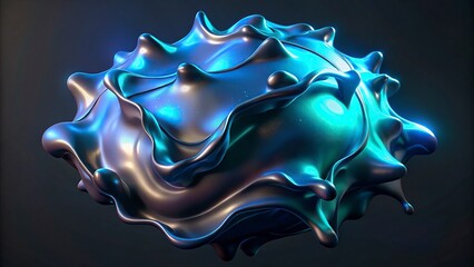 abstract background with bubbles and fractal with a Colorful wave 