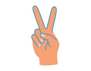 Obraz premium Hand making a peace sign