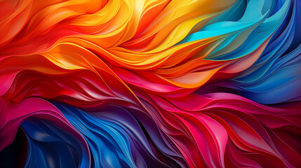 カラフルな流れと動きで躍動感を表現したアブストラクトイメージ