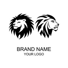 Roaring lion logo template de...