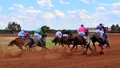 Photograph of various rides and stalls at the Gillespie County Fair in Fredericksburg, Texas