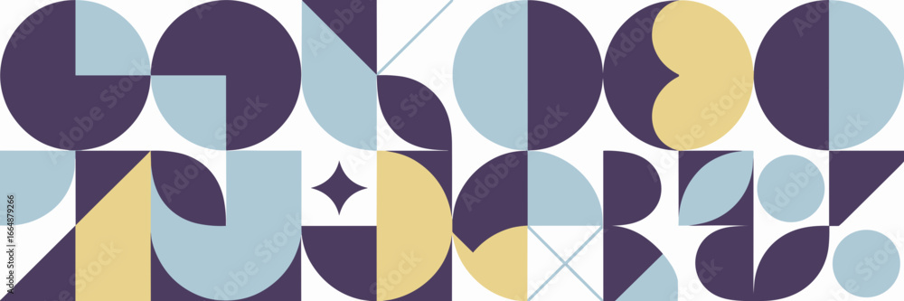 Poster duotone geometric composition with overlapping shapes – perfect for website headers, branding, or mo