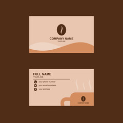 vector business card coffee theme