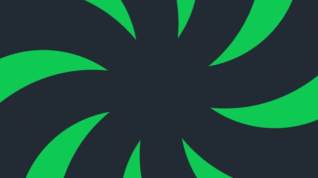 Rotating abstract object animation on green screen