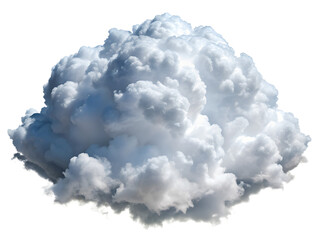 Fluffy White Cloud Isolated on Black Background for Compositing and Design Elements