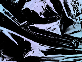 Creased acetate sheet, grainy background