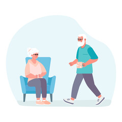 Elderly Couple Together Caring Relationships Love