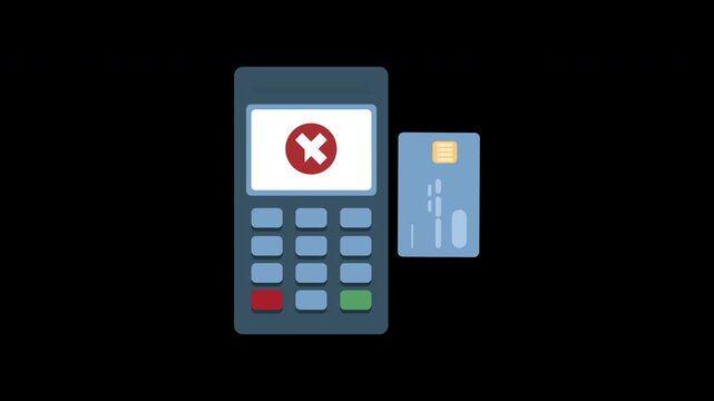 Card Swipe Rejected POS Terminal icon