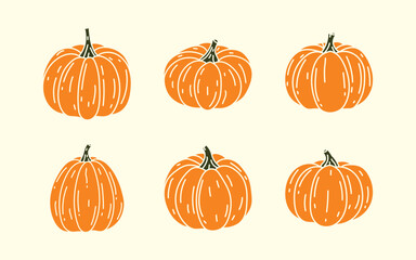 Celebrate autumn with charming pumpkin illustrations perfect for festive fall designs and seasonal promotions