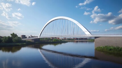 Fototapeta premium Unique gateshead millennium bridge design showing modern curves image