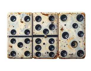 black and white dominoes isolated
