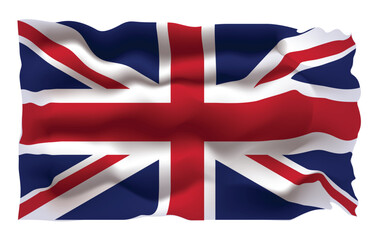 "Realistic Waving Flag of the United Kingdom (Union Jack)"