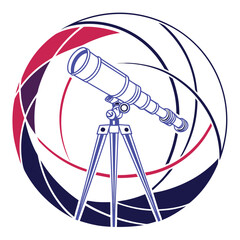 illustration of a telescope