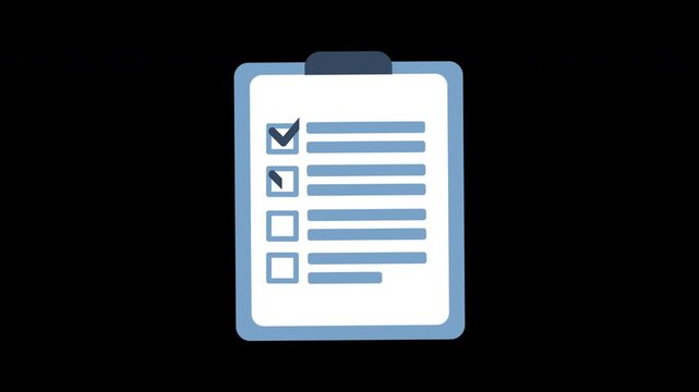 Delivery Checklist Clipboard &ndash; Animated Looping Video