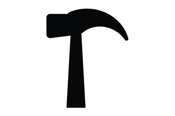 hammer sing icon isolated on white background.