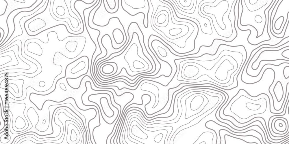 Poster abstract design with seamless pattern with lines topographic map. geographic mountain relief. retro 