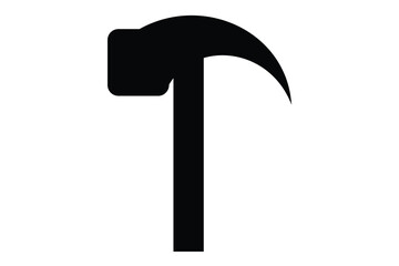 hammer sing icon isolated on white background.