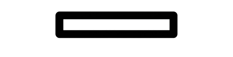 Obraz premium Blank horizontal white bar on a black background