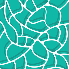 Seamless vector abstract pattern. Sea waves. The effect of marble stone. Cracks in the ground. Swimming pool seamless pattern. Vector pattern of clear green ripples water, water glare with waves,