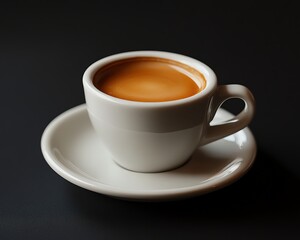 Fototapeta premium Espresso Shot in Demitasse Cup on Saucer