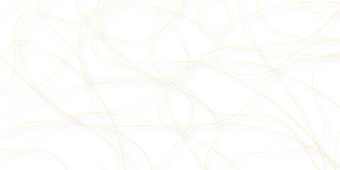Abstract gold lines on transparent background. random chaotic lines abstract geometric patterns of modern design. geometric design created using light colorful digital net web line technology.